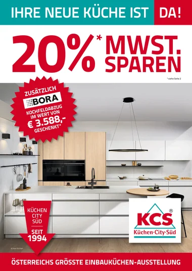 Titelseite des aktuellen Prospekts der Küchen-City-Süd